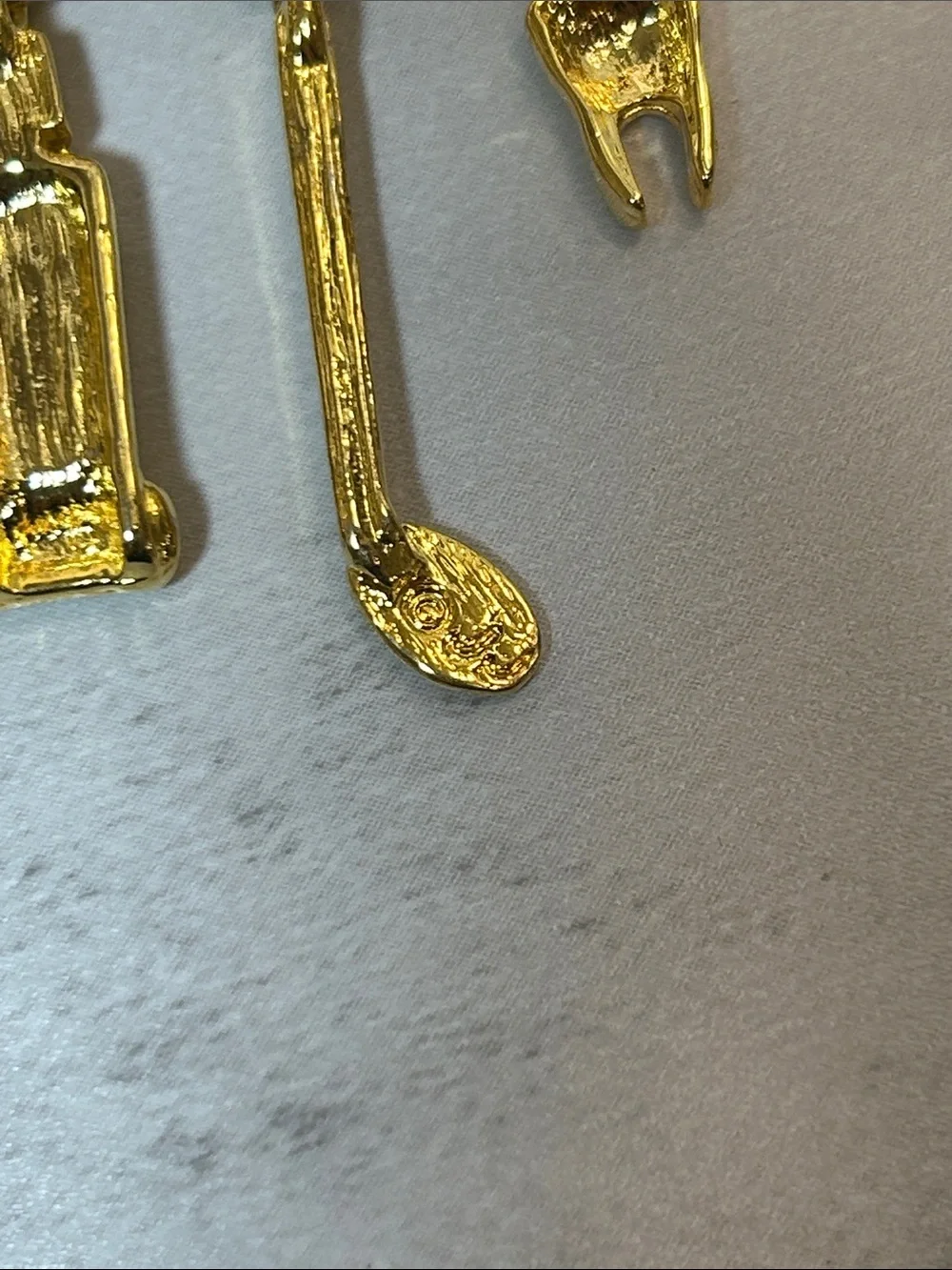 Gold Dental Tools Charm Brooch - Women's Jewelry